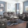 Signature Design By Ashley® Reclining Furniture Erlangen - Midnight - 3 Pc. - Power Sofa, Loveseat, Recliner
