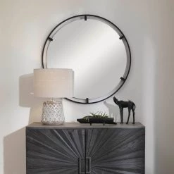 Uttermost Cashel Round Iron Mirror 13 Uttermost Cashel Round Iron Mirror