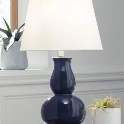 Ashley Furniture Zellrock - Navy - Ceramic Table Lamp (1/cn) Accessories