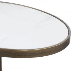 Tables Uttermost Jessenia White Marble Accent Table