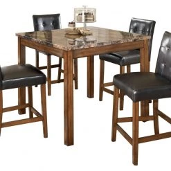 Ashley Furniture Theo - Warm Brown - Square Counter Tbl Set (5/cn)