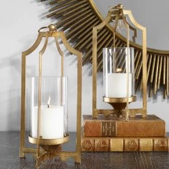 Uttermost Lucy Gold Candleholders S/2 Table Decor 7 Uttermost Lucy Gold Candleholders S/2 Table Decor