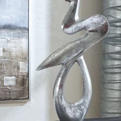 Ashley Furniture Table Decor Devri - Black/silver Finish - Sculpture