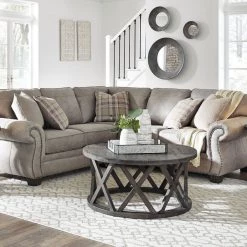 Signature Design By Ashley® Sectionals Olsberg - Left Arm Facing Sofa With Corner Wedge, Armless Chair, Right Arm Facing Loveseat Sectional