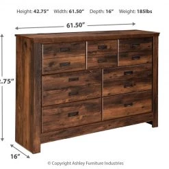 Ashley Furniture Quinden - Dark Ultimate Best In Class Dresser, Mirror
