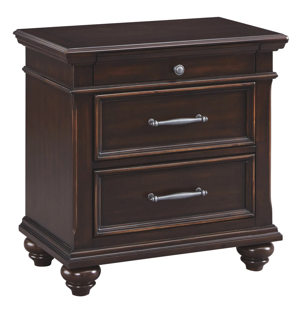 Ashley Furniture Brynhurst - Dark Brown - Three Drawer Night Stand Nightstands 3 Ashley Furniture Brynhurst - Dark Brown - Three Drawer Night Stand Nightstands