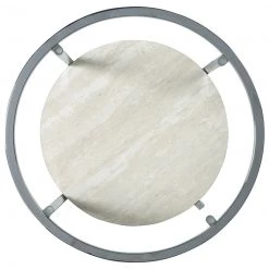 Ashley Furniture Bodalli - Ivory/chrome - Round End Table