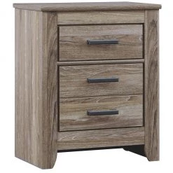 Ashley Furniture Zelen - Warm Gray - Two Drawer Night Stand Nightstands