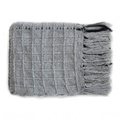 Moe's Home Collection Accessories Felicity Throw Charcoal