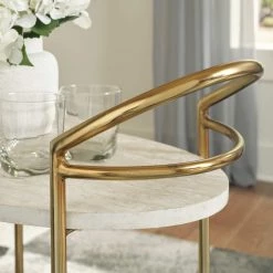 Signature Design By Ashley® Tarica - Cream/gold Finish - Bar Cart 10 Signature Design By Ashley® Tarica - Cream/gold Finish - Bar Cart