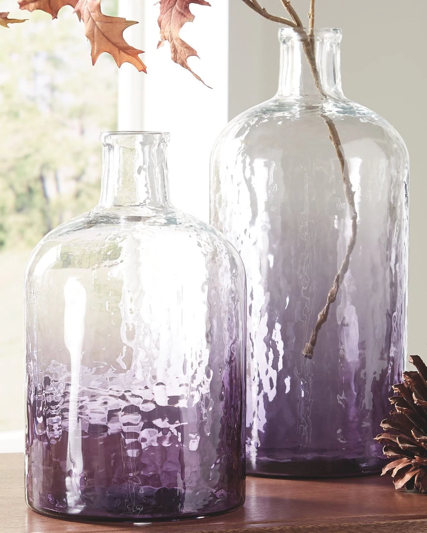 Ashley Furniture Table Decor Maleah - Purple - Vase Set (2/cn) 4 Ashley Furniture Table Decor Maleah - Purple - Vase Set (2/cn)