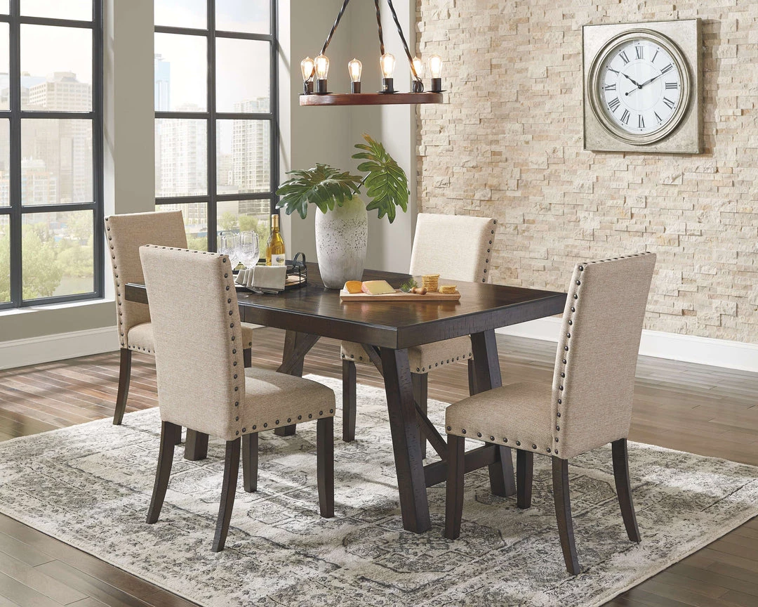 Ashley Furniture Rokane - Dark Brown - Rect Dining Room Ext Table 5 Ashley Furniture Rokane - Dark Brown - Rect Dining Room Ext Table