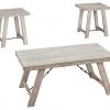Ashley Furniture Carynhurst - Whitewash - Occasional Table Set (3/cn)