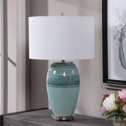 Accessories Uttermost Caicos Teal Table Lamp