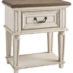 Ashley Furniture Nightstands Realyn - Chipped White - One Drawer Night Stand