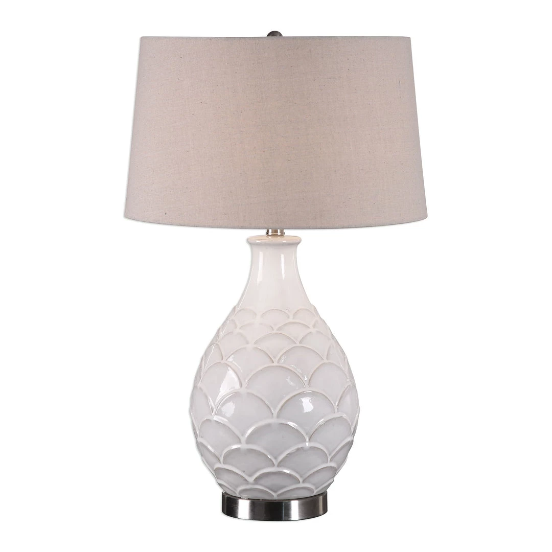 Accessories Uttermost Camellia Glossed White Table Lamp 3 Accessories Uttermost Camellia Glossed White Table Lamp