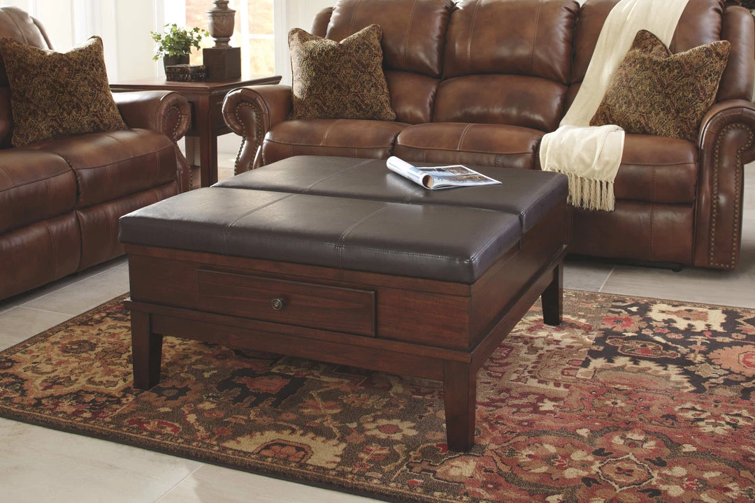Ashley Furniture Gately - Medium Brown - Ottoman Cocktail Table 8 Ashley Furniture Gately - Medium Brown - Ottoman Cocktail Table