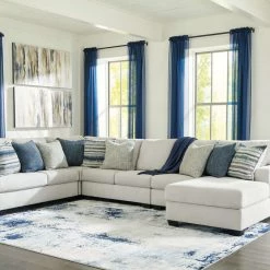 Benchcraft® Lowder - Stone - Left Arm Facing Loveseat 5 Pc Sectional