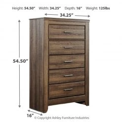 Ashley Furniture Juararo - Dark Brown - Five Drawer Chest
