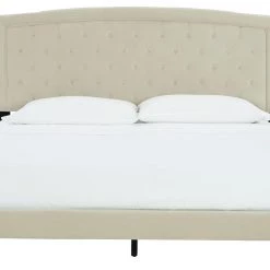Ashley Furniture Adelloni - Cream - King Upholstered Bed Beds
