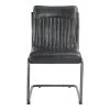 Moe's Home Collection Chairs Ansel Dining Chair Onyx Black Leather-m2