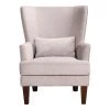 Moe's Home Collection Prince Arm Chair Grey Velvet Chairs