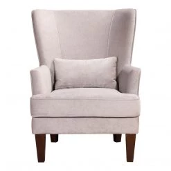 Moe's Home Collection Prince Arm Chair Grey Velvet Chairs
