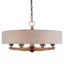 Accessories Uttermost Woodall 6 Light Drum Chandelier