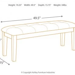Ashley Furniture Haddigan - Dark Brown - Large Uph Dining Room Bench 16 Ashley Furniture Haddigan - Dark Brown - Large Uph Dining Room Bench