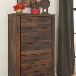 Ashley Furniture Chests Quinden - Dark Brown - Five Drawer Chest