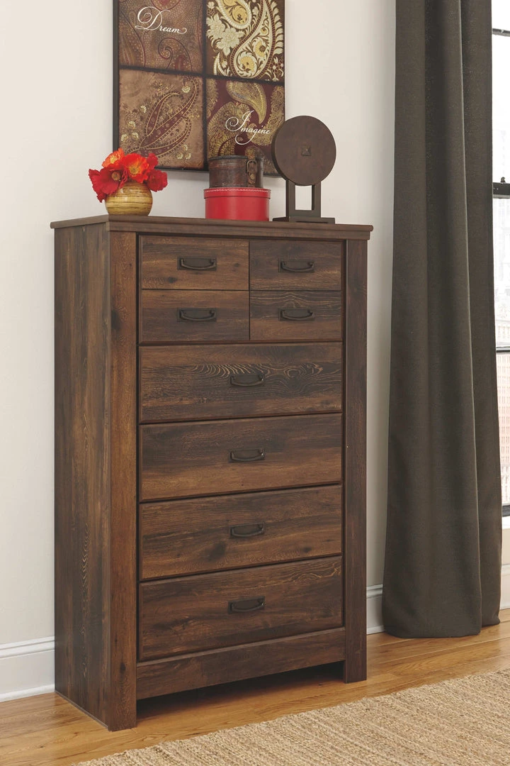 Ashley Furniture Chests Quinden - Dark Brown - Five Drawer Chest 4 Ashley Furniture Chests Quinden - Dark Brown - Five Drawer Chest