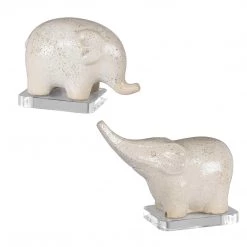 Uttermost Kyan Ceramic Elephant Sculptures, S/2