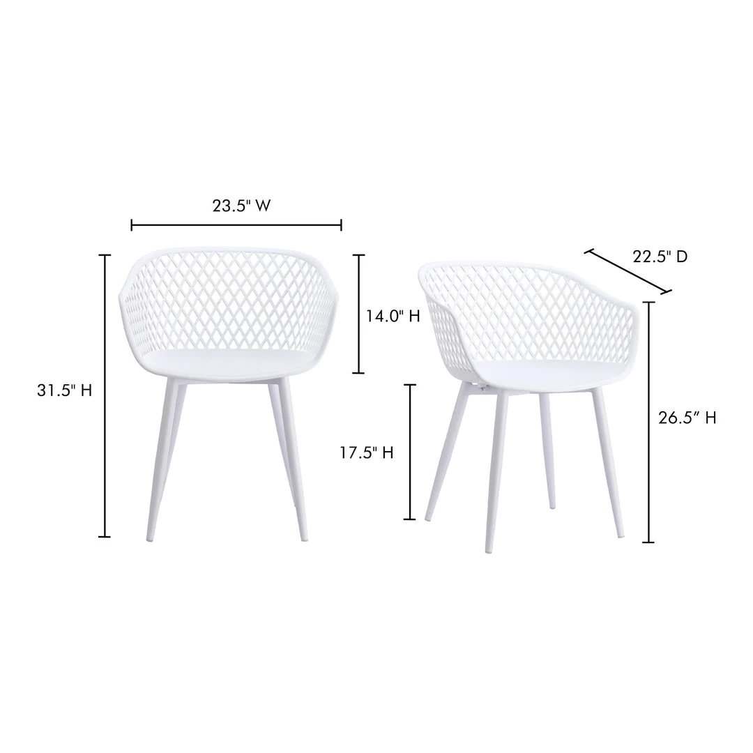 Moe's Home Collection Piazza Outdoor Chair White-m2 4 Moe's Home Collection Piazza Outdoor Chair White-m2