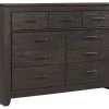 Ashley Furniture Dressers Brinxton - Charcoal - Dresser, Mirror