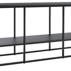 Ashley Furniture TV Stands Yarlow - Black - Extra Large Tv Stand - Goldtone Metal Base