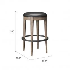 Emerald Home Stools Benton Backless Bar Stool Brown / Dark