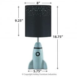 Ashley Furniture Cale - Gray/black - Ceramic Table Lamp (1/cn)