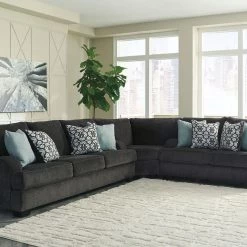 Benchcraft® Sectionals Charenton - Charcoal - Sectional 3 Pc