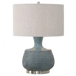 Accessories Uttermost Hearst Blue Glaze Table Lamp