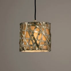 Accessories Uttermost Alita Champagne Mini Drum Pendant