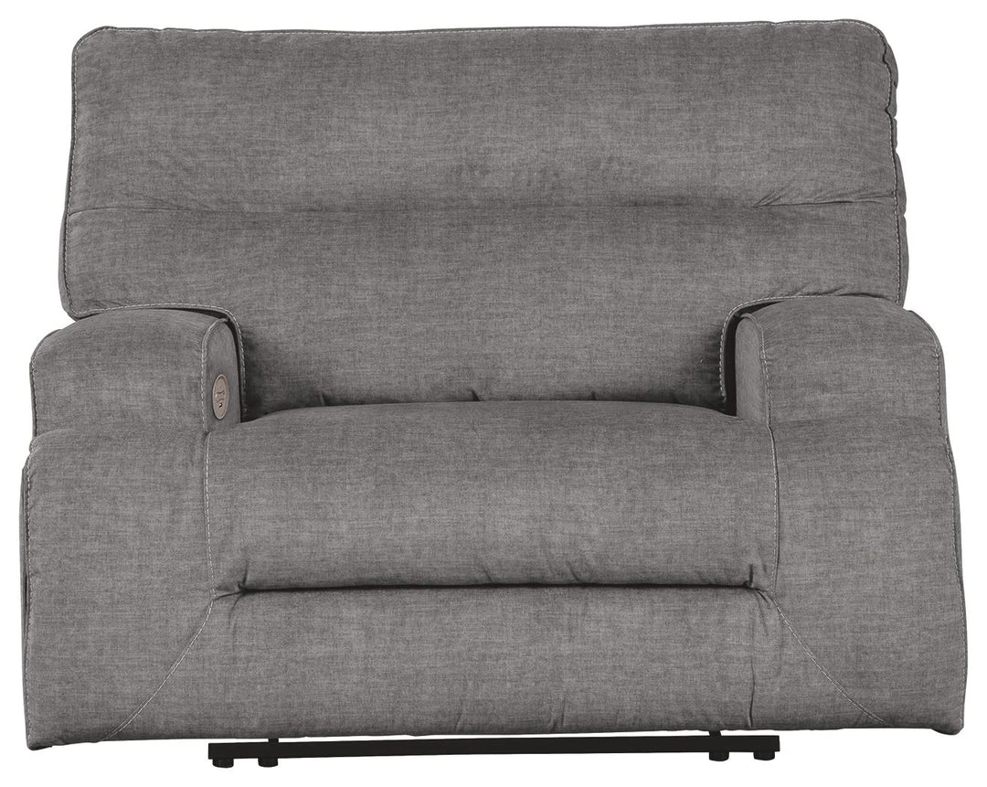 Ashley Furniture Coombs - Charcoal - Wide Seat Power Recliner 8 Ashley Furniture Coombs - Charcoal - Wide Seat Power Recliner