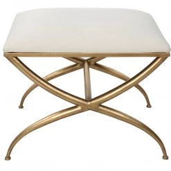 Uttermost Crossing Small White Bench Benches