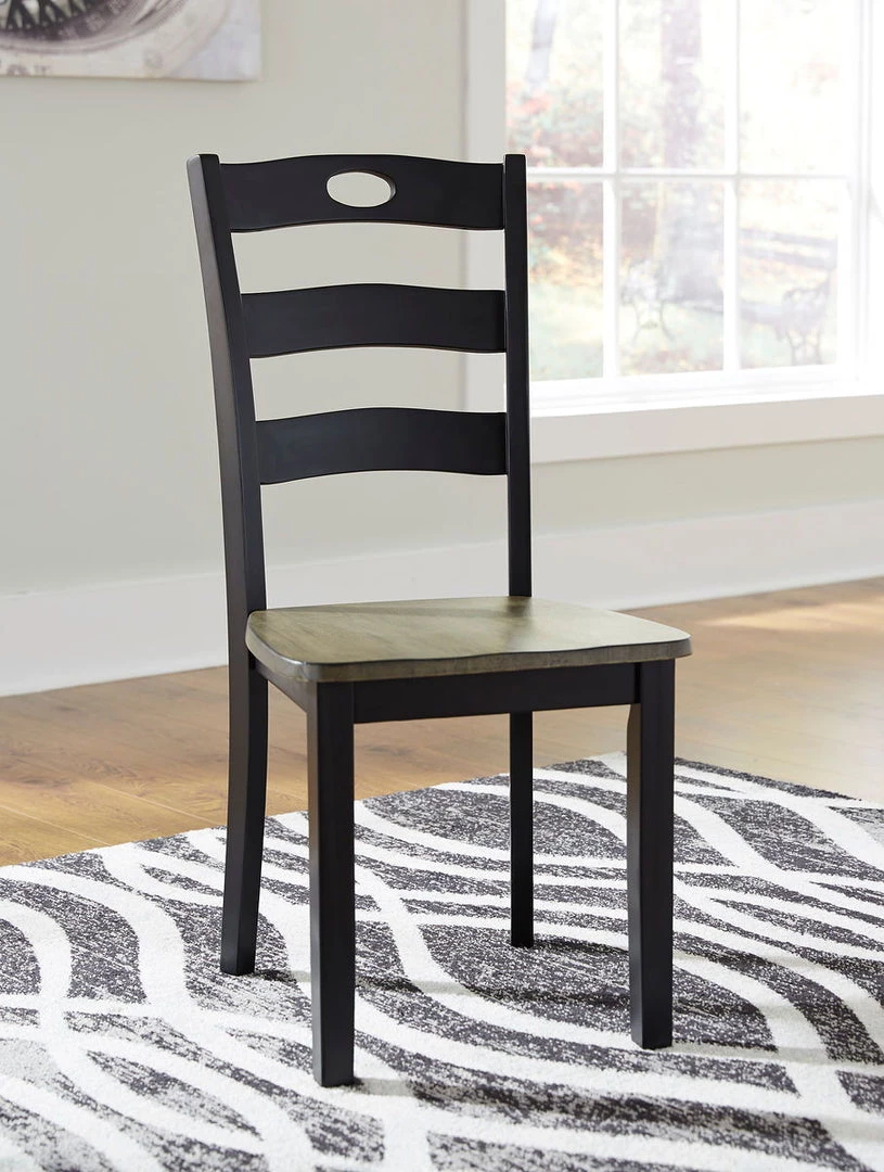 Signature Design By Ashley® Froshburg - Black - 5 Pc. - Drop Leaf Table, 4 Side Chairs Dining Room Sets 4 Signature Design By Ashley® Froshburg - Black - 5 Pc. - Drop Leaf Table, 4 Side Chairs Dining Room Sets