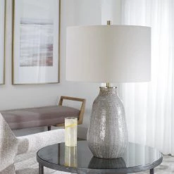 Accessories Uttermost Monacan Gray Textured Table Lamp