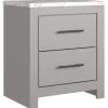 Ashley Furniture Cottonburg - Light Gray/white - Two Drawer Night Stand