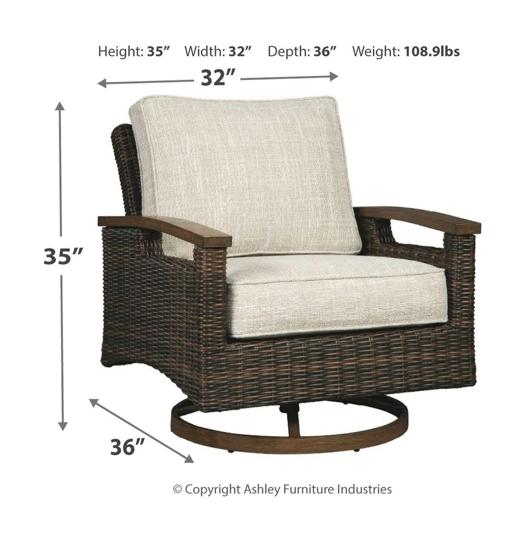 Signature Design By Ashley® Outdoor Sets Paradise Trail - Medium Brown - 3 Pc. - Lounge Set 9 Signature Design By Ashley® Outdoor Sets Paradise Trail - Medium Brown - 3 Pc. - Lounge Set