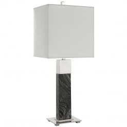 Accessories Uttermost Pilaster Black Marble Table Lamp