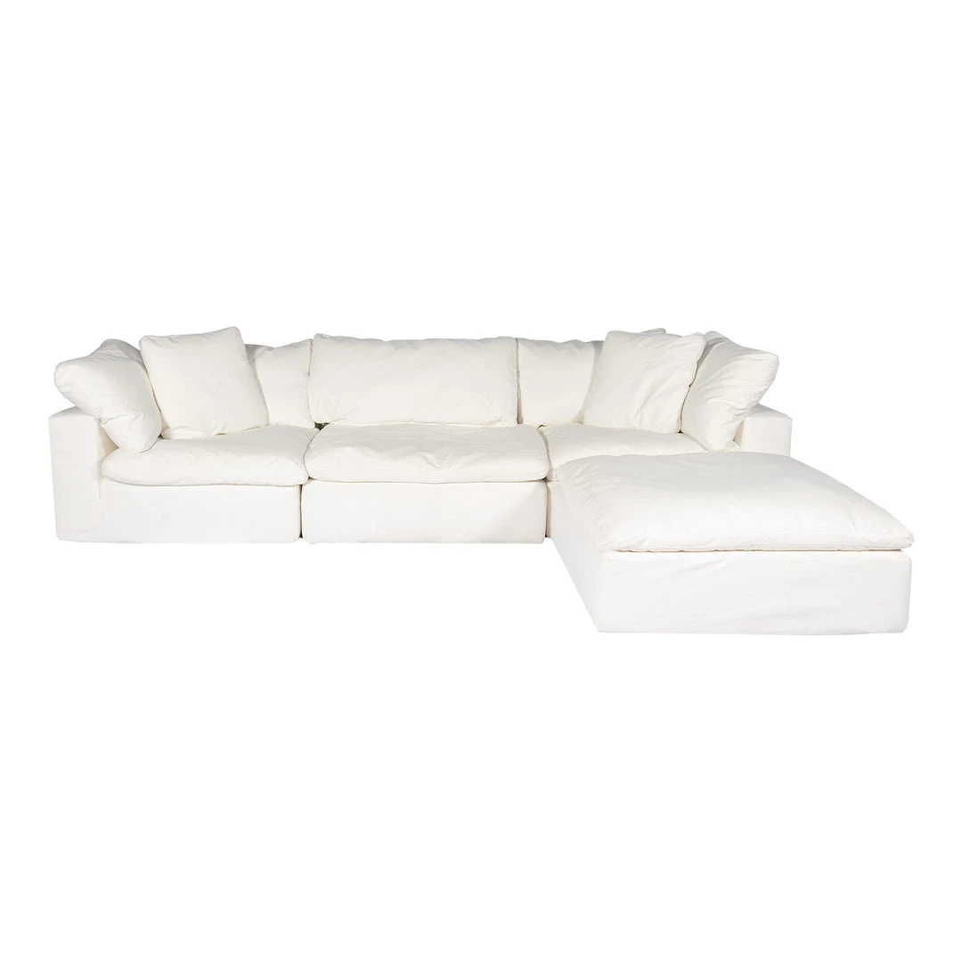 Moe's Home Collection Sectionals Clay Lounge Modular Sectional Livesmart Fabric White 3 Moe's Home Collection Sectionals Clay Lounge Modular Sectional Livesmart Fabric White