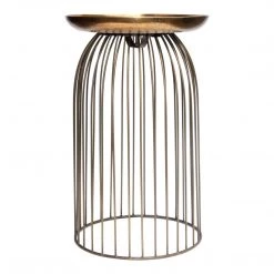 Moe's Home Collection Tables Aviary Accent Table Small Antique Brass