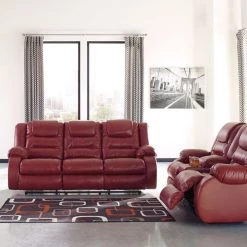 Signature Design By Ashley® Vacherie - Reclining Sofa, Double Reclining Loveseat With Console